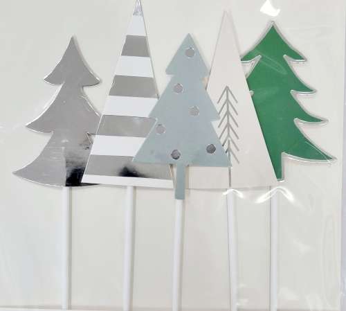 Christmas Trees Cake Topper Kit - Click Image to Close